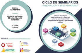 La Fundación Caja Rural Castilla-La Mancha y el Hospital Nacional de Parapléjicos ponen en marcha un ciclo de seminarios denominados “SEMINARIOS DE INNOVACIÓN Y DISCAPACIDAD”.