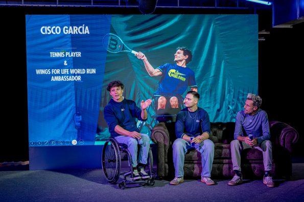 Cisco García, Alejandro Arriero-Cabañero, Chema Martinez at Wings For Life 2026 Media Day at Red Bull Spain in Madrid, Spain, April 13, 2026 // Alberto Nevado / Red Bull Content Pool // SI202604131449 // Usage for editorial use only //