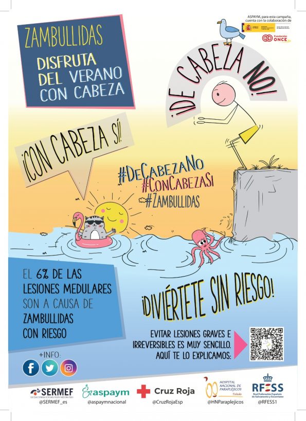 El Hospital Nacional de Parapléjicos y entidades de referencia hacen un llamamiento a evitar las zambullidas imprudentes este verano